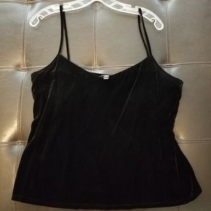 EILEEN FISHER Women's Black Velvet Spaghetti Strap